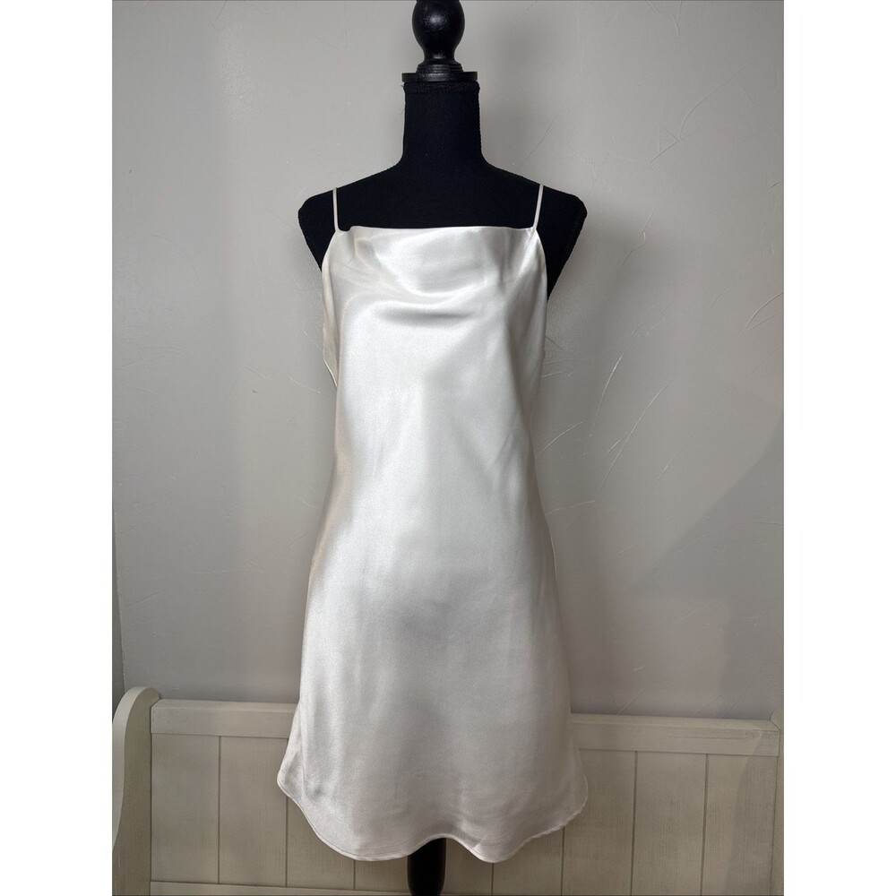 Hemline Slip Dress Ivory Size Large Lined Wedding Guest Event Beachy